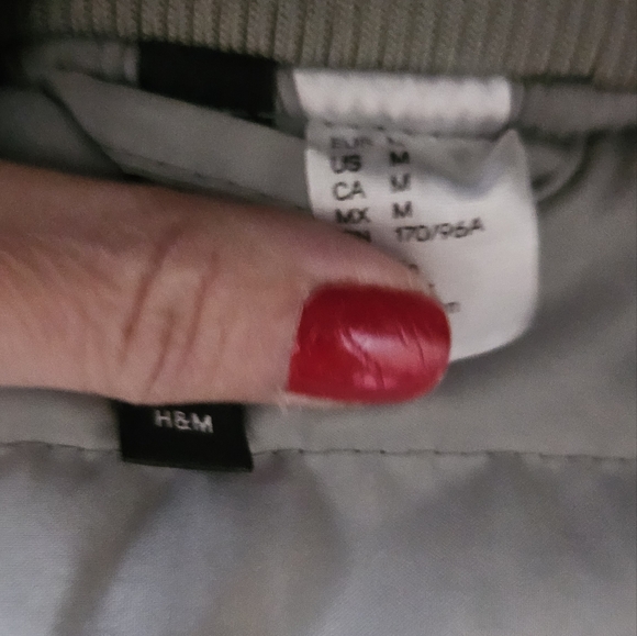 H&m Light Sage oversized bomber - Picture 2 of 9